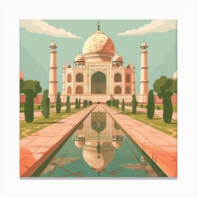 A Taj Mahal In Agra Lofi Illustration 1719953472 3 Canvas Print