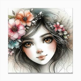 Flower Girl 11 Canvas Print