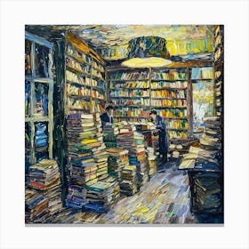 Van Gogh Style: The Old Bookshop Series 2 Canvas Print