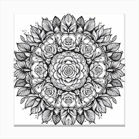 Rose mandala 2 Canvas Print