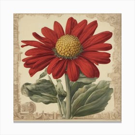 cornellie guillaume red flower 1 Canvas Print