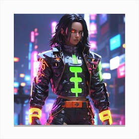 Cyberpunk Girl 2 Canvas Print