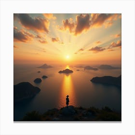 Sunset - Sunset Stock Videos & Royalty-Free Footage Canvas Print