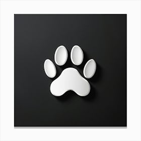 Paw On Black Background Toile