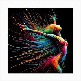 Abstract Colorful Woman Canvas Print