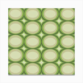 Pattern Green Circles Canvas Print