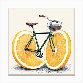 Orange Bicycle 16 Canvas Print