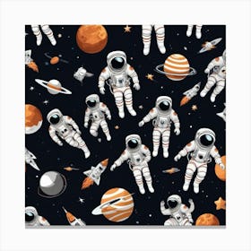 Astronauts In Space 6 Canvas Print