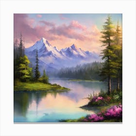 Sunset Lake Canvas Print