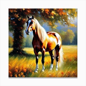 Horse In The Field 8 Canvas Print