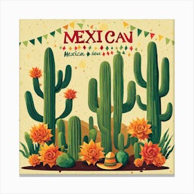 Mexican Cactus 50 Canvas Print