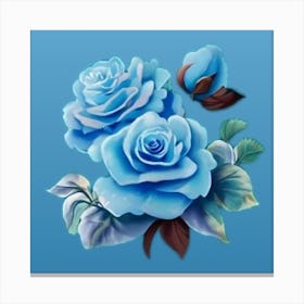 Blue Roses Canvas Print