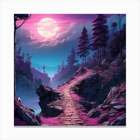 Path To The Moon Canvas Print