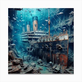 Titanic Under The Sea Canvas Print