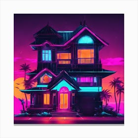 Neon House 1 Canvas Print