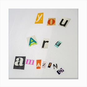 You Are Amazing Canvas Print