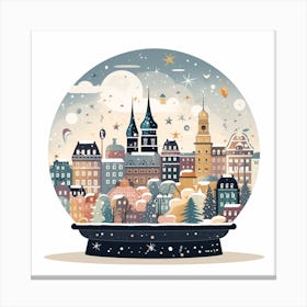 Prague Czech Republic 1 Snowglobe Canvas Print