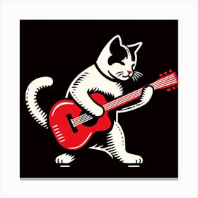 Cat Playing Guitar 2 Canvas Print