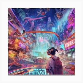 Futuristic Cityscape 3 Canvas Print