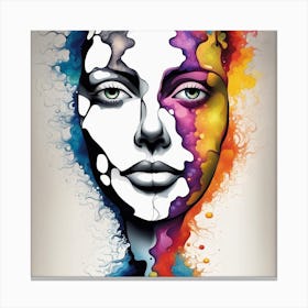 Abstract Of A Woman'S Face Canvas Print