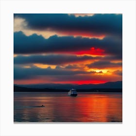 Sunset On The Water 28 Canvas Print