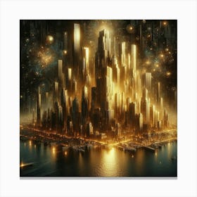 Futuristic Cityscape 141 Canvas Print