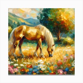 Horse In The Meadow 15 Canvas Print