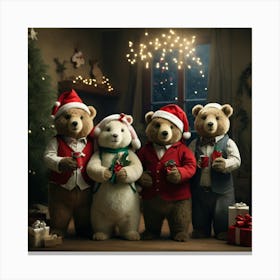 Christmas Bears 2 Canvas Print