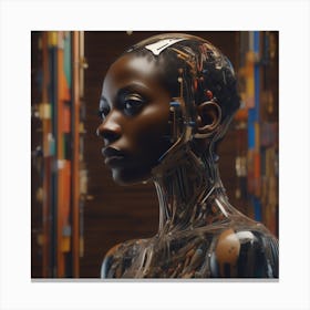 Cyborg Woman 75 Canvas Print