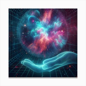 Hand In Space Canvas Print