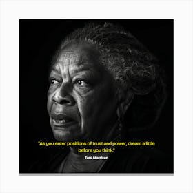 Toni Morrison Quote Canvas Print