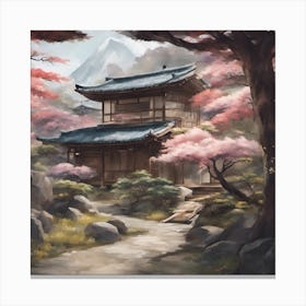 Asiatic Natural Japanese Home Canvas Print