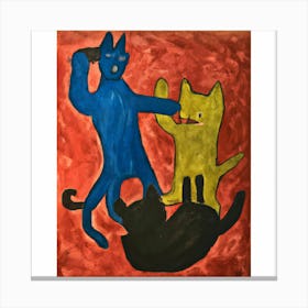 Cat Fight 7 Canvas Print