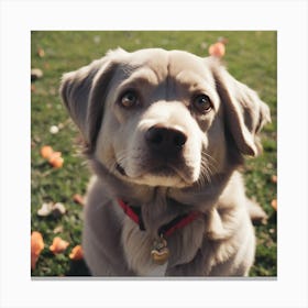 Portrait Of A Dog Canvas Print