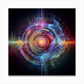 Resonating Sound Wave Canvas Print