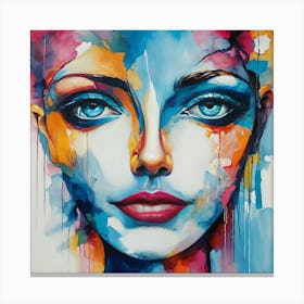 Woman'S Face 10 Canvas Print