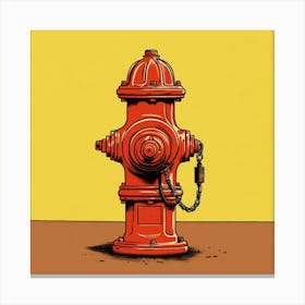 Fire Hydrant,Illustration of a red fire hydrant Canvas Print