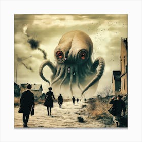 Ph'Nglui Mglw'Nafh Cthulhu R'Lyeh Wgah'Nagl Fhtagn Canvas Print