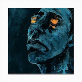 Man With Glowing Eyes 1 Canvas Print