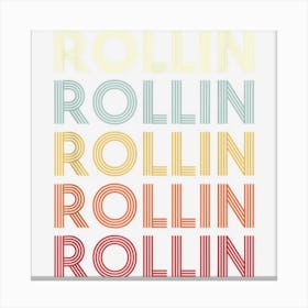 Rollin Michigan Rollin Mi Retro Vintage Text Canvas Print