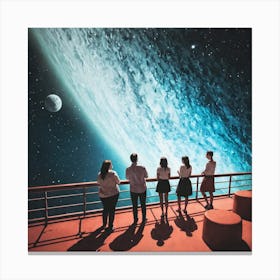 Ship In Space Canvas Print