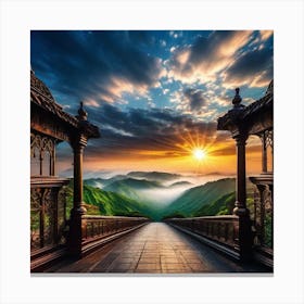 Sunrise Over The Mountains 7 Canvas Print