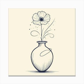 Flower In A Vase Canvas Print