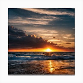 Sunset On The Beach 94 Canvas Print