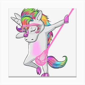 Relax Unicorn Dab Youth Lacrosse Tees Lacrosse Funny Canvas Print