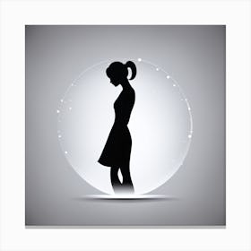 Silhouette Of A Woman 2 Canvas Print