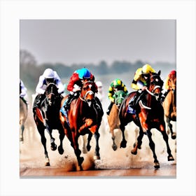 Horse Race Canvas Print