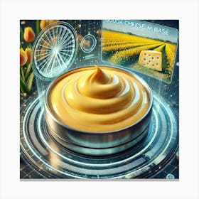 Gouda Cheese Cream Base Scifi Canvas Print