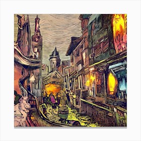 City at Night Canvas Print