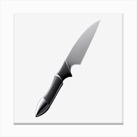 Knife On Black Background 2 Canvas Print